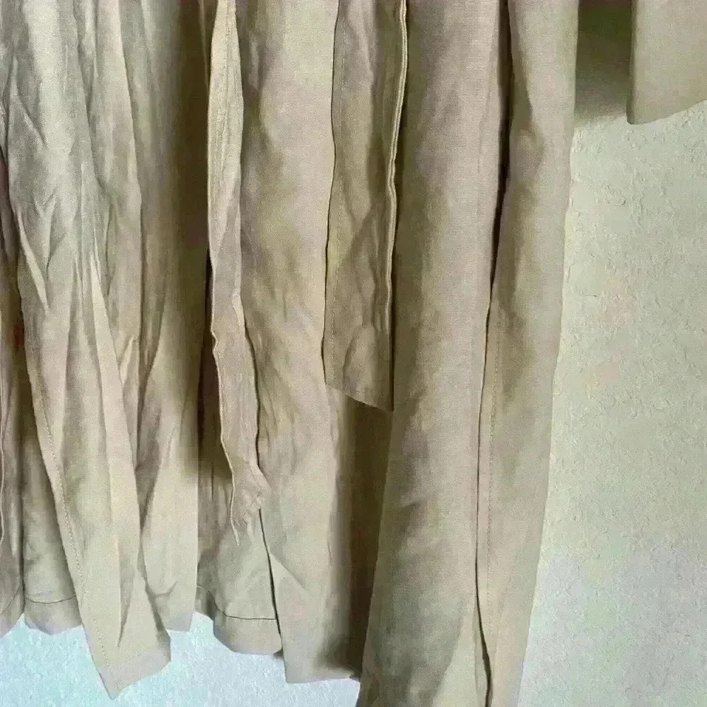 Sage Beige Trench Coat - Lightweight Longline Women's Trench - Picture 6 of 9